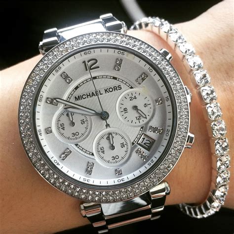 michael kors watch dw7m1 silver|Michael kors silver watches + FREE SHIPPING .